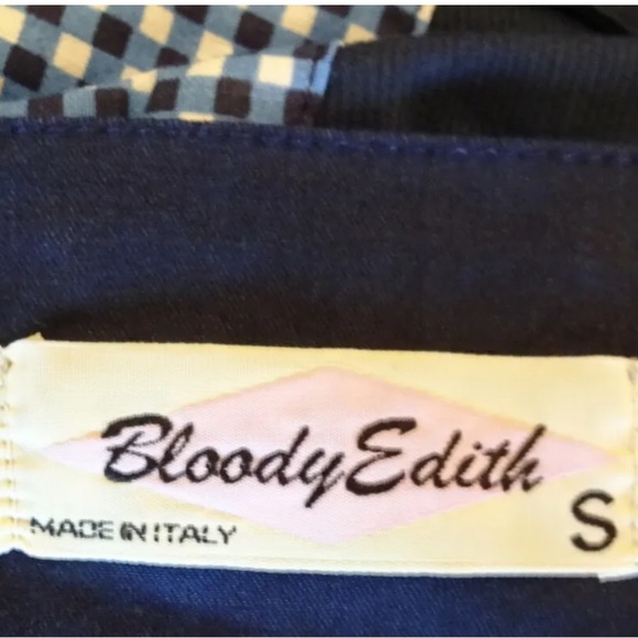 $150 Italian Bustier Small Blue Cup A / B Handcrafted Halter Top Gingham 1950s - Picture 9 of 12